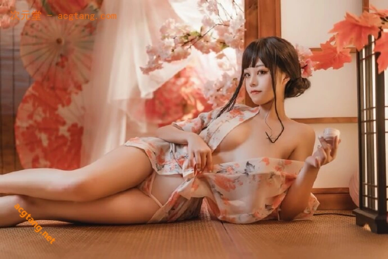 蜜汁猫裘,迷人樱浴和服cosplay图片欣赏